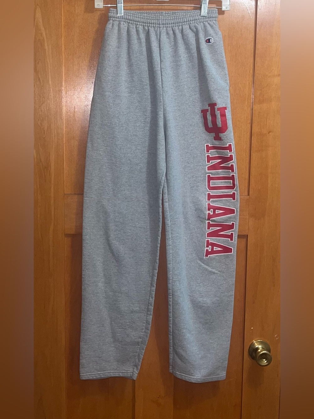 Champion Indiana Hoosiers Men’s Grey Open Bottom Sweatpants Size Small
